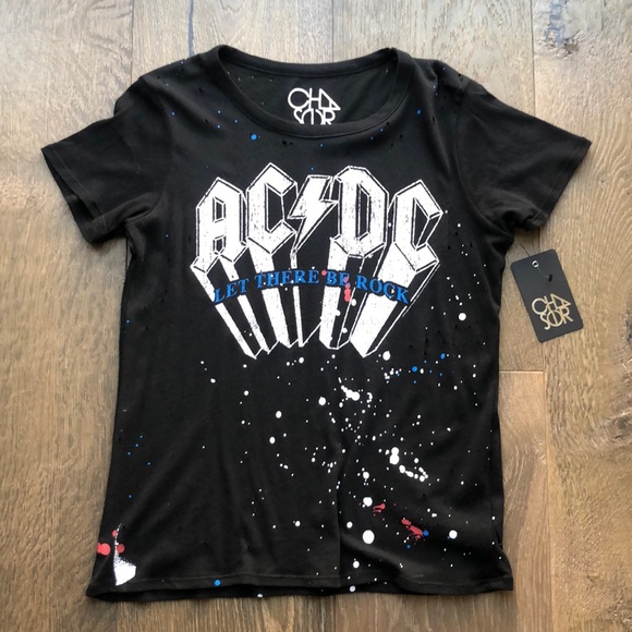Chaser Tops - Chaser Brand AC|DC NEW Let There Be Rock Band Shirt